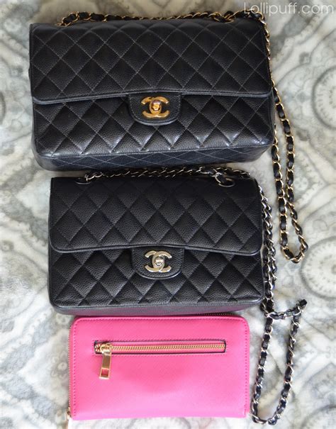 chanel small vs medium classic flap|authentic chanel double flap bag.